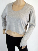 Picture of Hemp Ladies Long Sleeve Cropped T-shirt