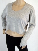 Picture of Hemp Ladies Long Sleeved Cropped T-Shirt