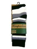 pack of four pairs of hemp socks including a pair in natural colour, black, grey and striped