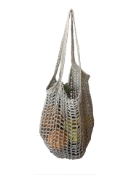 plastic-free reusable circular shopper bag handmade from sustainable hemp twine